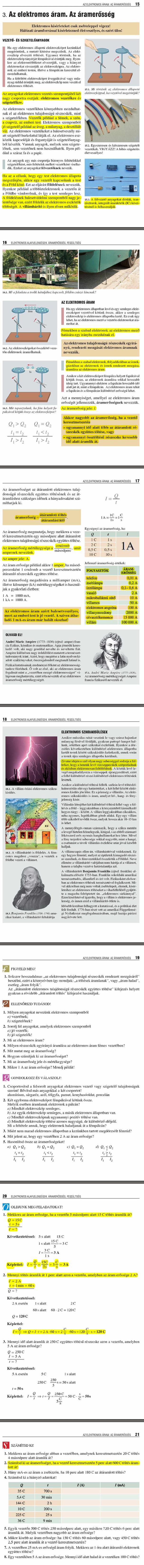 A3. Az elektromos áram. Az áramerősség 15