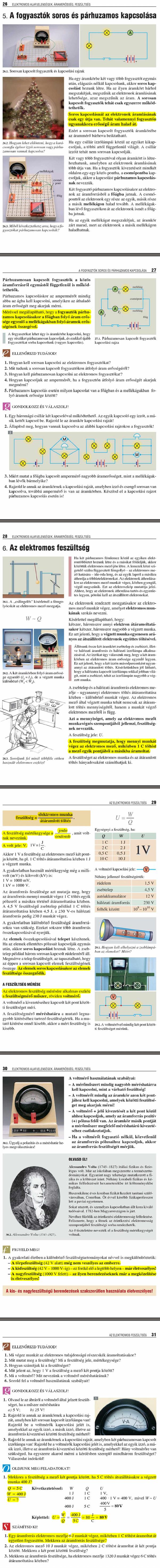 A5. A fogyasztók soros és párhuzamos kapcsolása 26