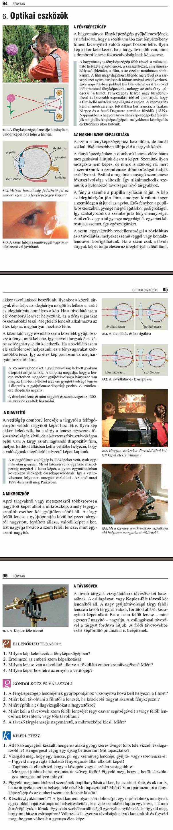 D6. Optikai eszközök 94 