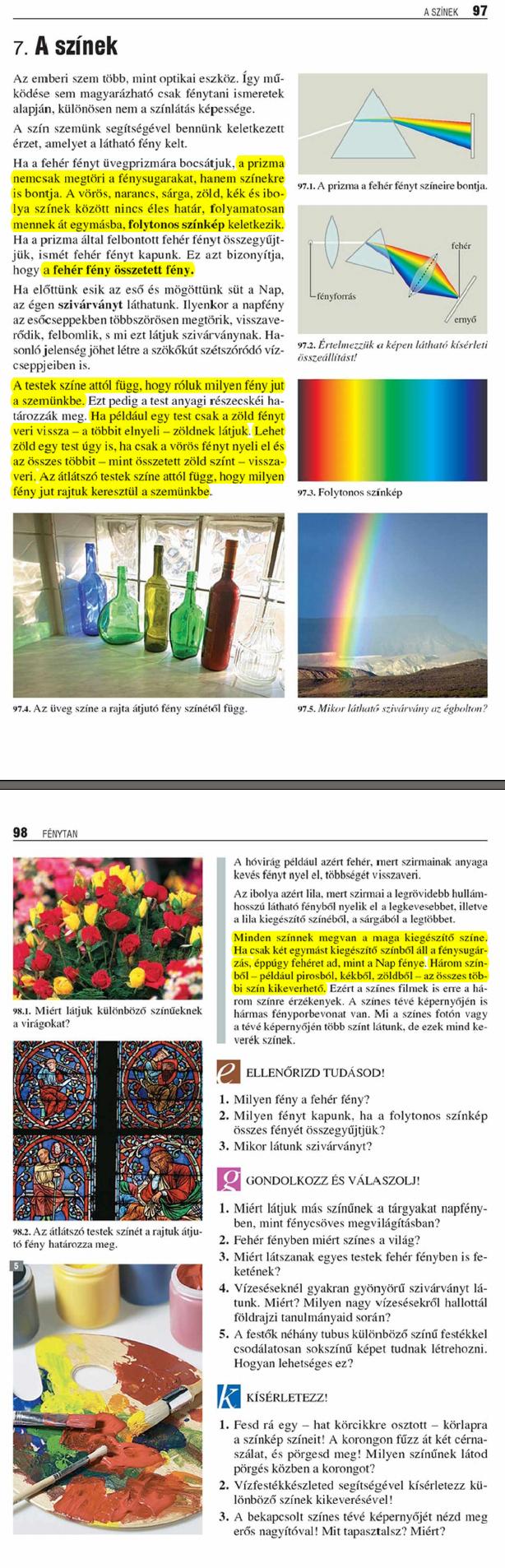 D7. A színek 97  