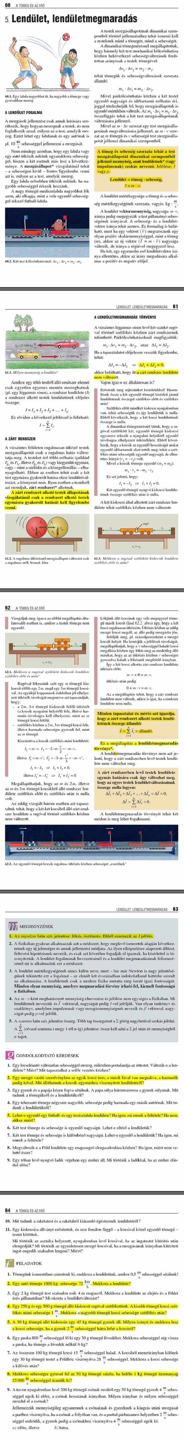 B5. Lendület, lendületmegmaradás 71