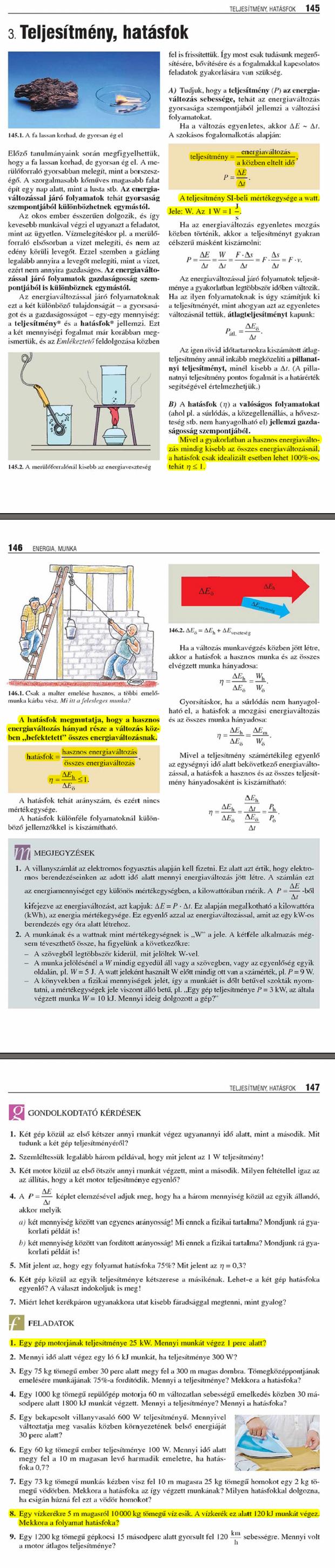 D7. Teljesítmény, hatásfok 181
