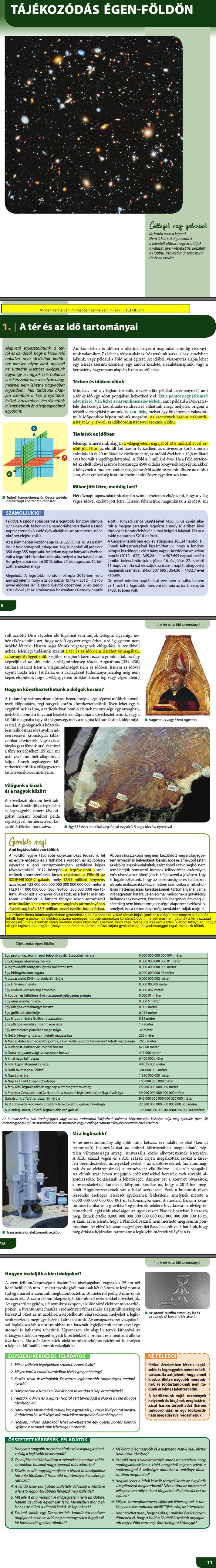 1. A tér és az idő tartományai 8