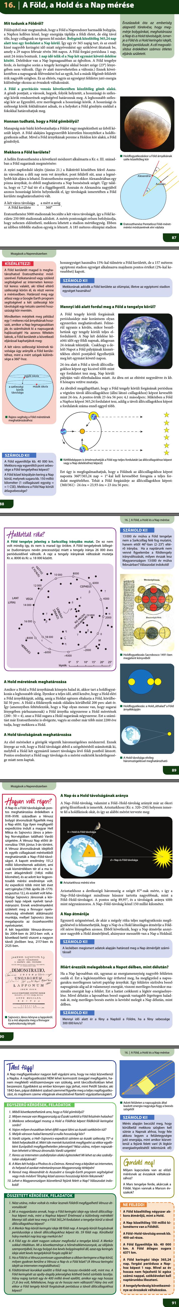 16. A Föld, a Hold és a Nap mérése 