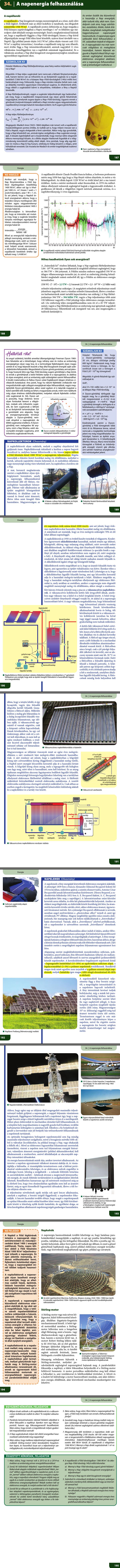 34. A napenergia felhasználása