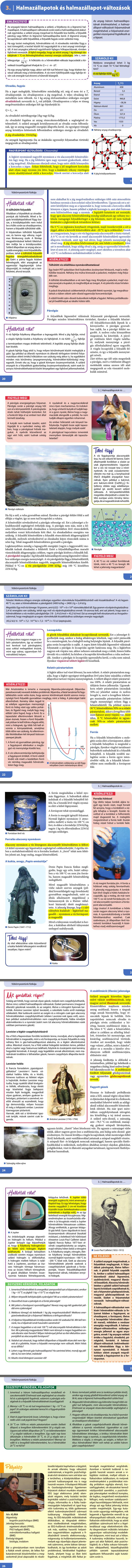 3. Halmazállapotok és halmazállapot-változások  