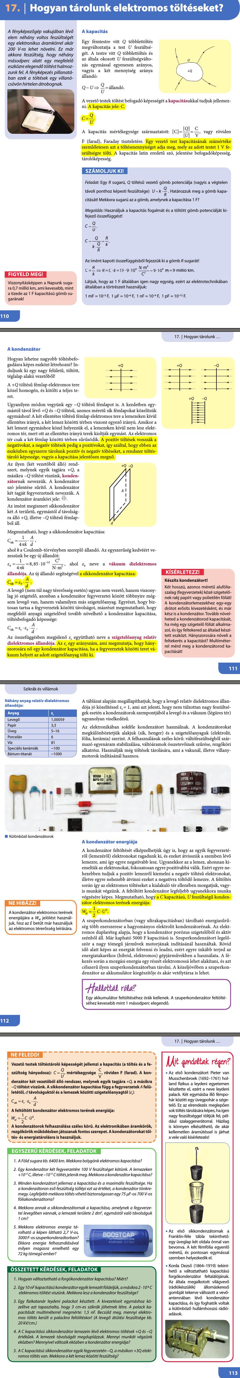 17. Hogyan tárolunk elektromos töltéseket?
