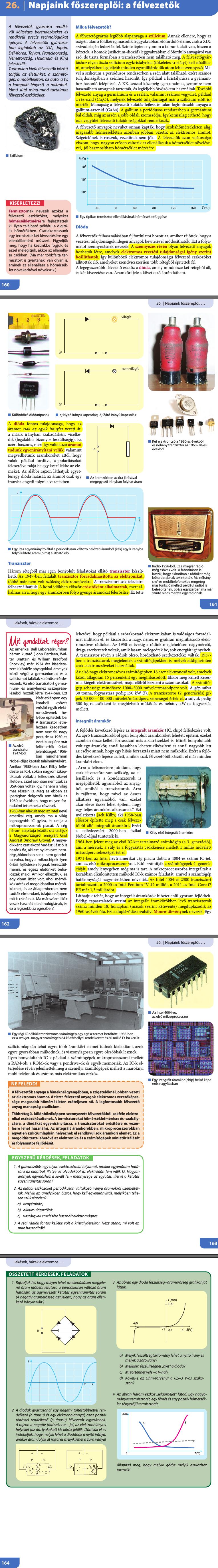 26. Napjaink főszereplői: a félvezetők 