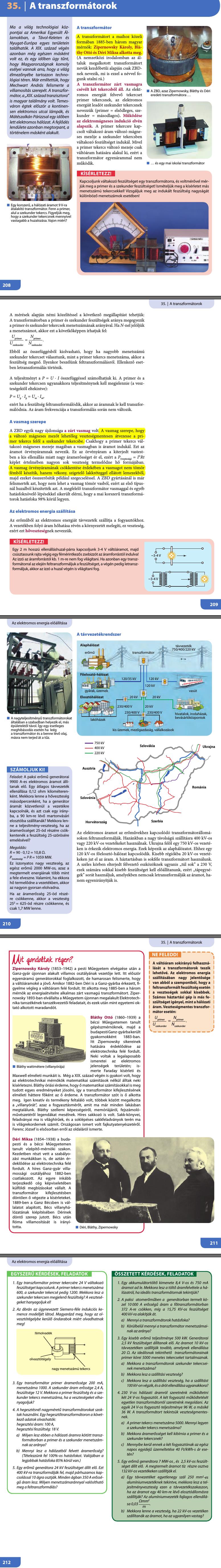 35. A transzformátorok 