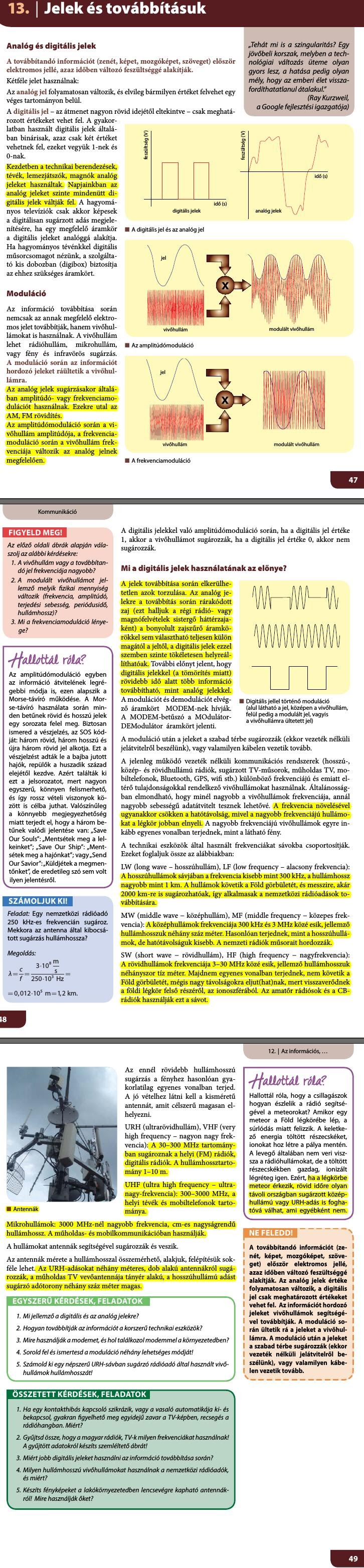 13. Jelek és továbbításuk