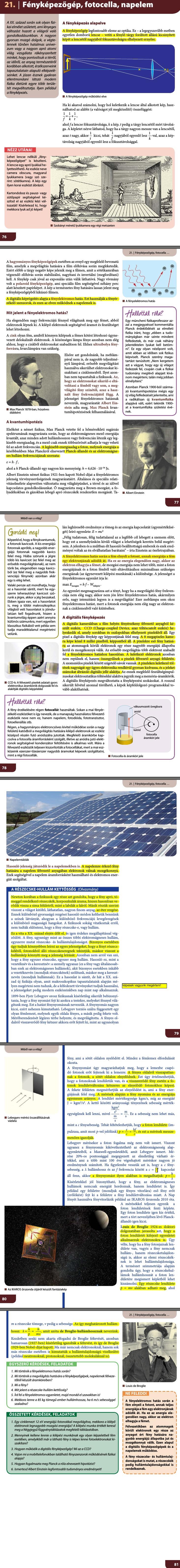21. Fényképezőgép, fotocella, napelem