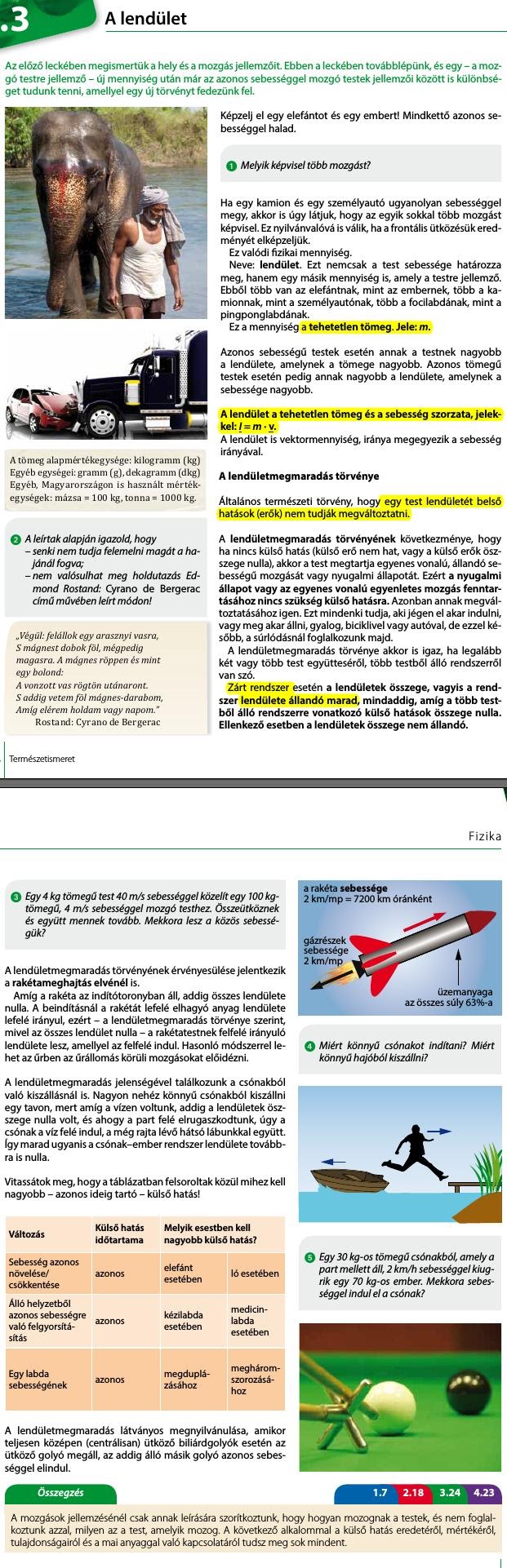 3. A lendület