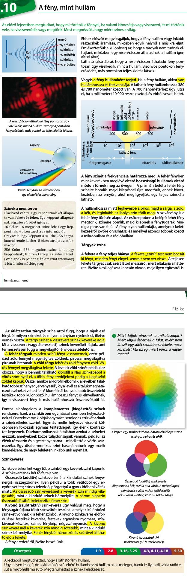 10. A fény mint hullám